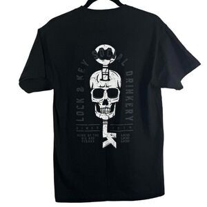 Steakslut Shirt Size Medium Black White Skull Decal 100% Cotton